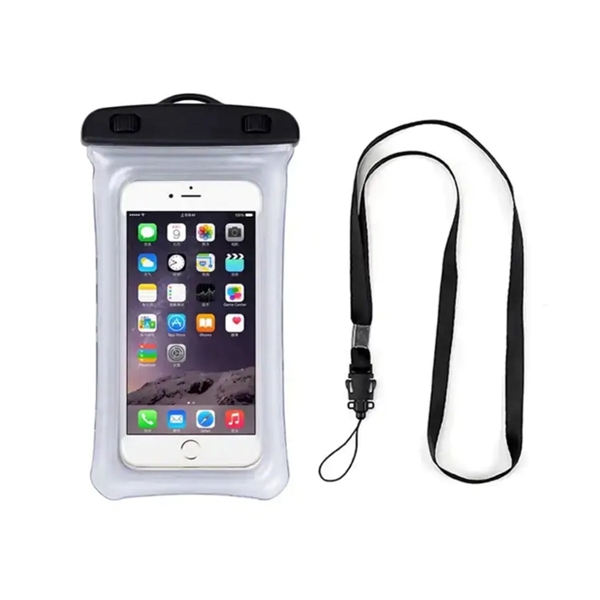 IPX8 Waterproof floating phone pouch with lanyard plus 1C1P silkscreen imprint... from ASI 37218 Athena Promo (tm)
