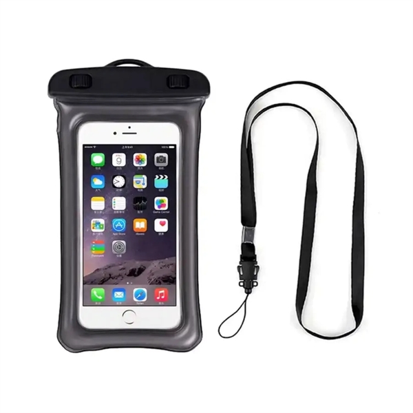 IPX8 Waterproof floating phone pouch with lanyard plus 1C1P silkscreen imprint... from ASI 37218 Athena Promo (tm)