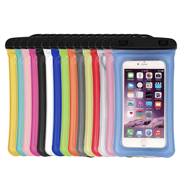 IPX8 Waterproof floating phone pouch with lanyard plus 1C1P silkscreen imprint... from ASI 37218 Athena Promo (tm)