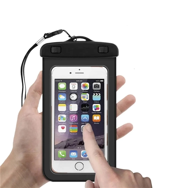 IPX8 Waterproof floating phone pouch with lanyard plus 1C1P silkscreen imprint... from ASI 37218 Athena Promo (tm)