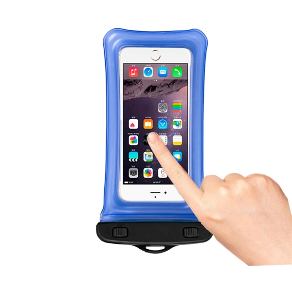 IPX8 Waterproof floating phone pouch with lanyard plus 1C1P silkscreen imprint... from ASI 37218 Athena Promo (tm)