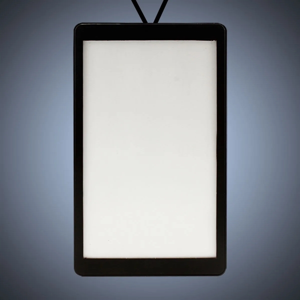 Rectangular LED backlit badge necklace with three different light settings.... from ASI 42016 Brighter Promotions Inc