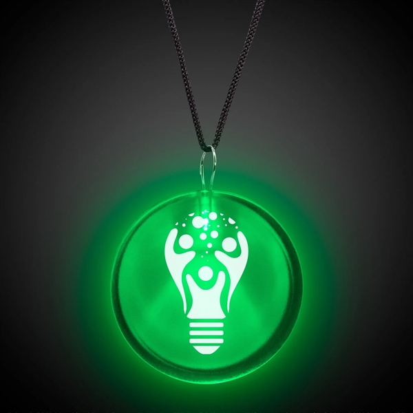 2" LED lighted badge medallion with j-hook attachment.... from ASI 42016 Brighter Promotions Inc / Chemical Light™