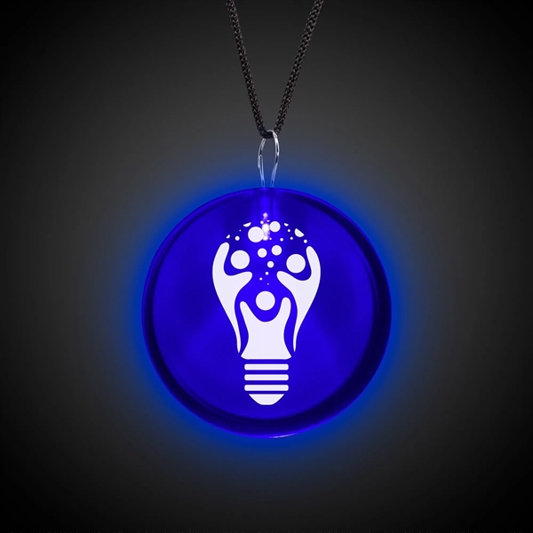 2" LED lighted badge medallion with j-hook attachment.... from ASI 42016 Brighter Promotions Inc / Chemical Light™