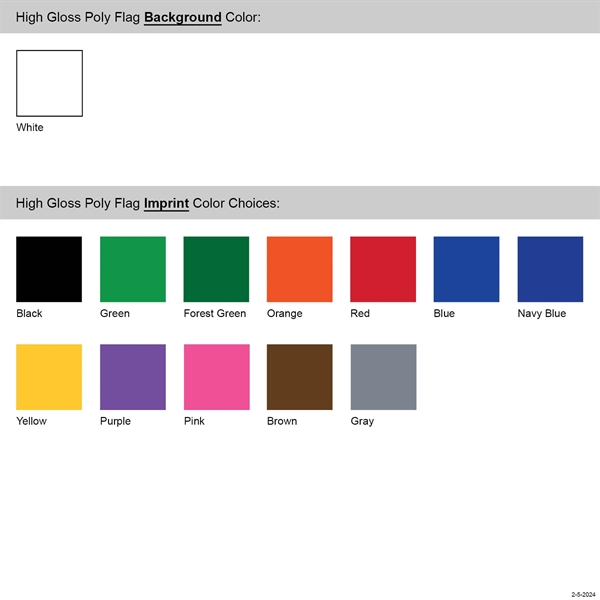 2-Color 4" x 5" Custom High Gloss Polyethylene Marking Flag w/... from ASI 80228 Quinn