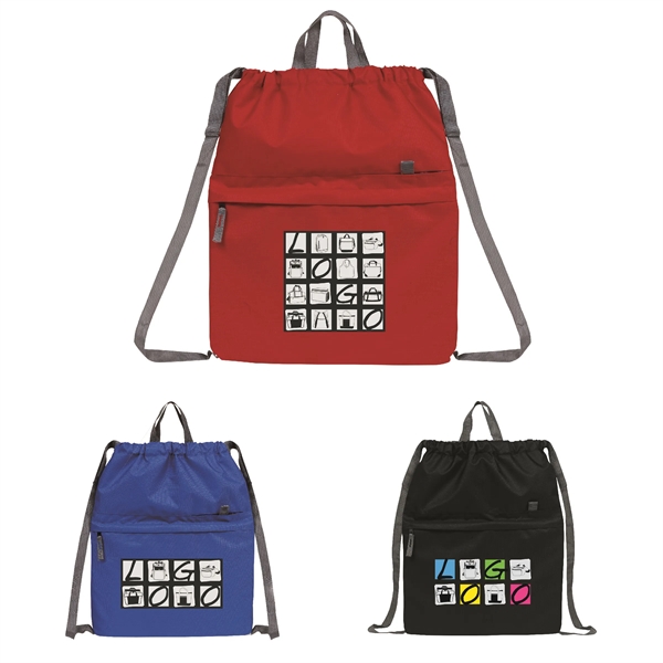 Contempo Drawstring Backpack is a simple & unique cinch closure sport... from ASI 46420 Continental Mkting Svc Inc