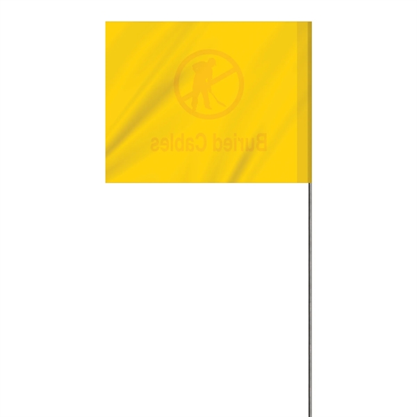 1-Color 4 x 5" Custom Marking Vinyl Flag with 36" Wire... from ASI 80228 Quinn