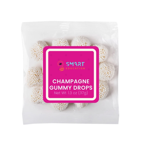 Champagne-flavored gummy drops covered with nonpareil "bubbles"... from ASI 61966 HPG / HPG Gold SugarSpot