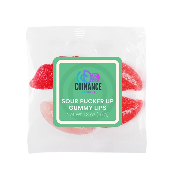 1.3 oz taster pack of sweet-and-sour gummy lips... from ASI 61966 HPG / SugarSpot