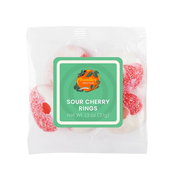 1.3 oz taster packet of sour, cherry-flavored gummy rings.... from ASI 61966 HPG / SugarSpot