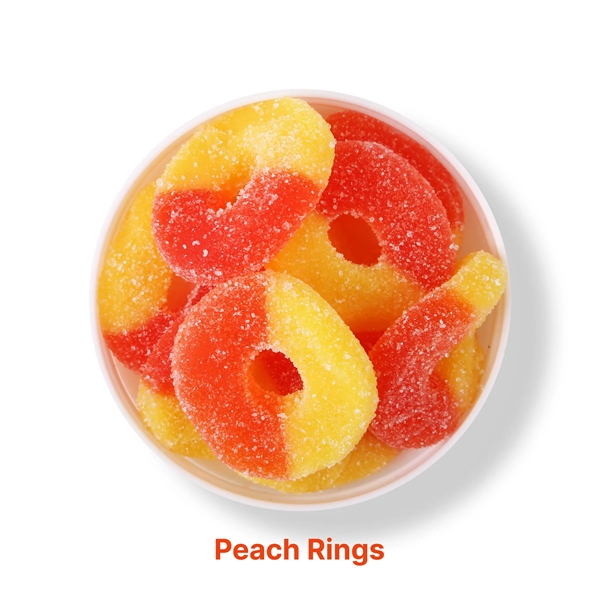 1.3 oz taster packet of peach ring gummies.... from ASI 61966 HPG / SugarSpot