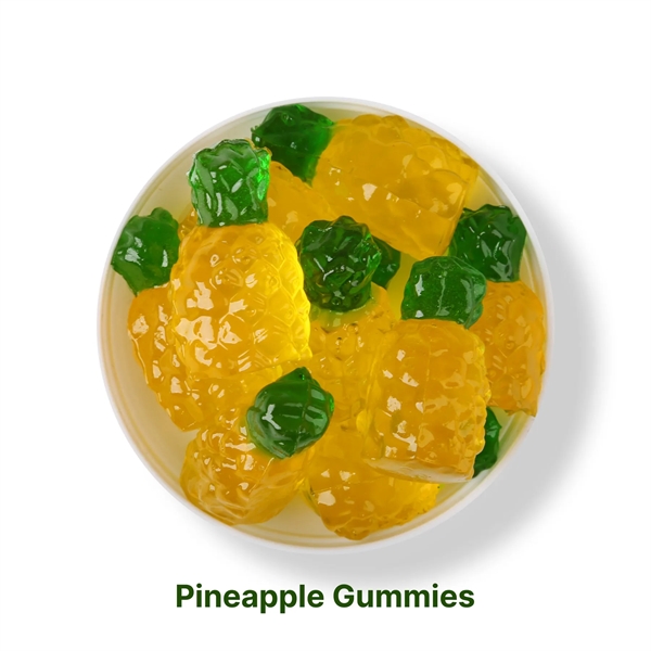 1.3 oz taster packet of tropical pineapple-shaped and pineapple-flavored gummies.... from ASI 61966 HPG / SugarSpot
