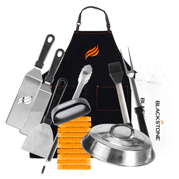 22-piece tool set: spatulas, scraper, tongs, basting brush, fork, lid, condiment... from ASI 61966 HPG / HPG Gold Beacon Premium Brands