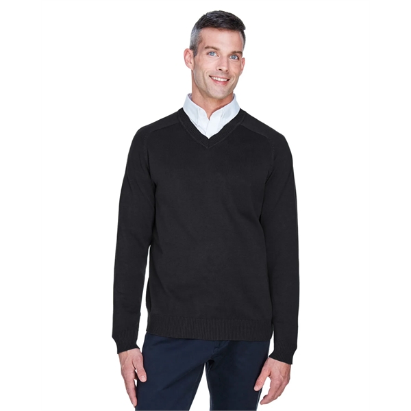 Devon & Jones men's V-neck sweater made from 100% airspun cotton.... from ASI 34063 alphabroder