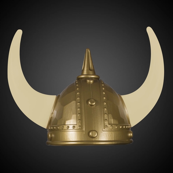 Novelty Viking helmet made of heavy plastic with gold coloring and... from ASI 42016 Brighter Promotions Inc / Chemical Light™