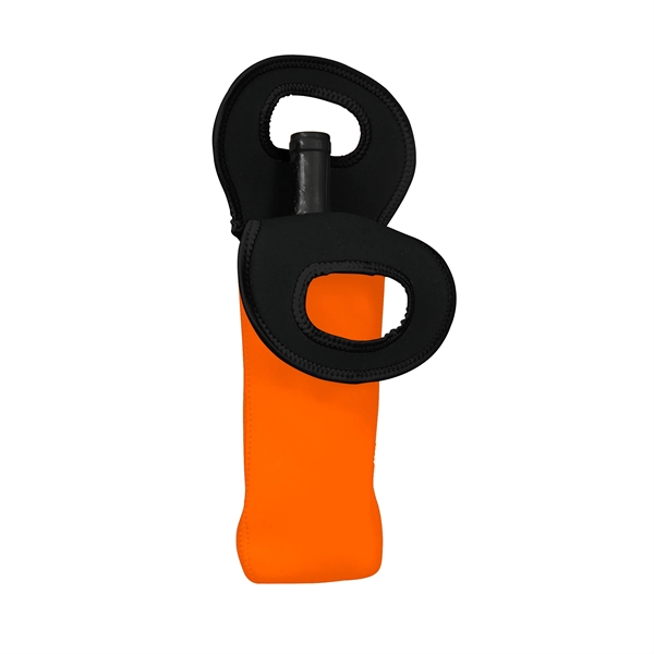 3.5" x 14.75" neoprene wine bottle cooler with integrated handle. Assembled... from ASI 30250 AZX Sport USA