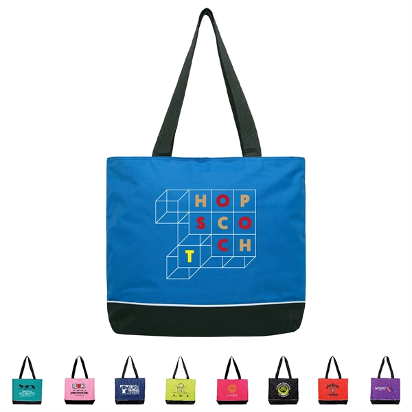 600D polyester tote bag with full zipper top gusset, two 28"... from ASI 39820 Opusline (Benmex) / Opus Line