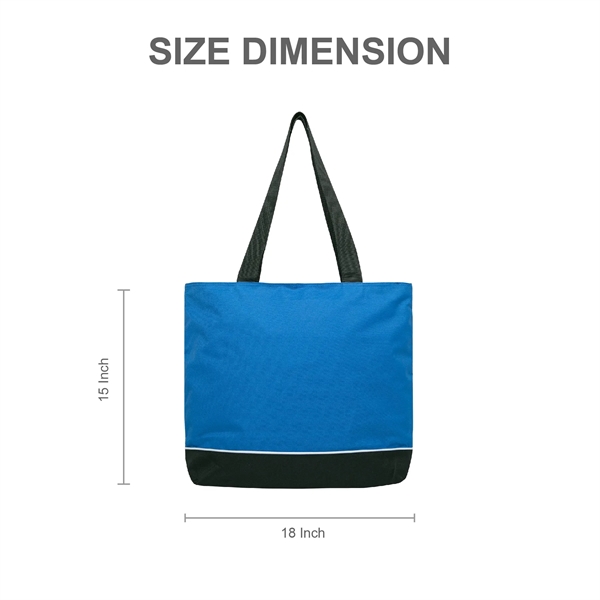 600D polyester tote bag with full zipper top gusset, two 28"... from ASI 39820 Opusline (Benmex) / Opus Line