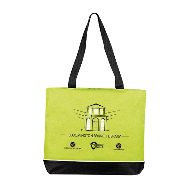600D polyester tote bag with full zipper top gusset, two 28"... from ASI 39820 Opusline (Benmex) / Opus Line
