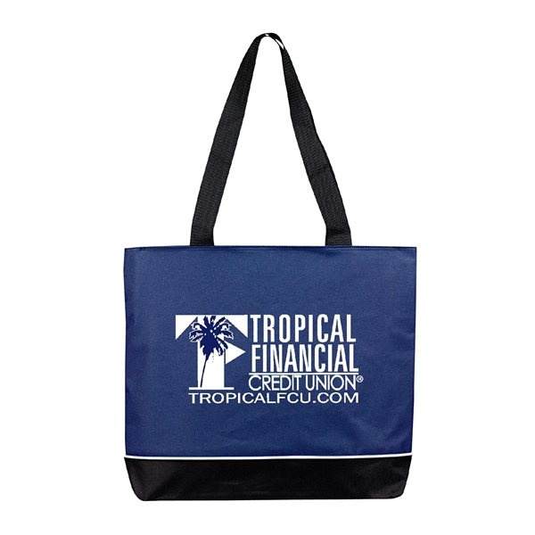 600D polyester tote bag with full zipper top gusset, two 28"... from ASI 39820 Opusline (Benmex) / Opus Line