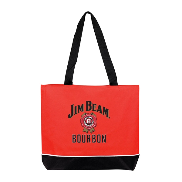 600D polyester tote bag with full zipper top gusset, two 28"... from ASI 39820 Opusline (Benmex) / Opus Line