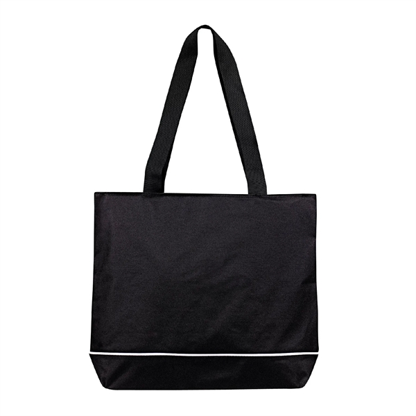 600D polyester tote bag with full zipper top gusset, two 28"... from ASI 39820 Opusline (Benmex) / Opus Line