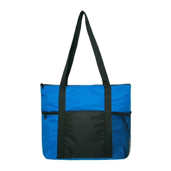 600D polyester travel tote bag with 30" shoulder straps, top zipper... from ASI 39820 Opusline (Benmex) / Opus Line