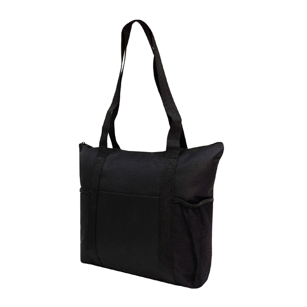 600D polyester travel tote bag with 30" shoulder straps, top zipper... from ASI 39820 Opusline (Benmex) / Opus Line