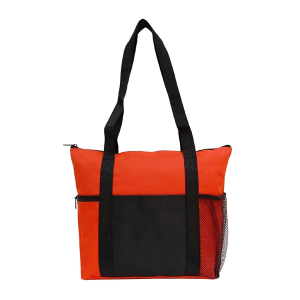 600D polyester travel tote bag with 30" shoulder straps, top zipper... from ASI 39820 Opusline (Benmex) / Opus Line