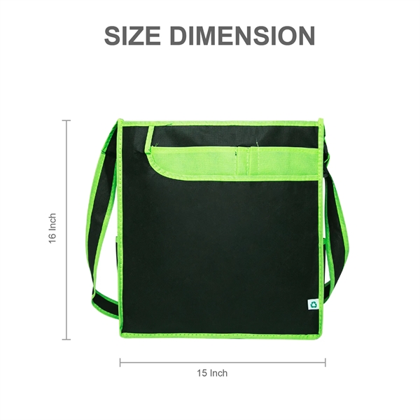 Non-woven adjustable shoulder tote with large front pocket, organizer interior pocket,... from ASI 39820 Opusline (Benmex) / Opus Line