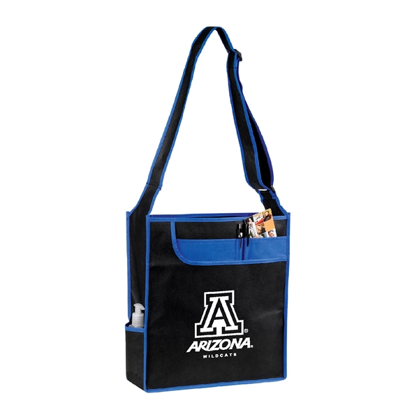 Non-woven adjustable shoulder tote with large front pocket, organizer interior pocket,... from ASI 39820 Opusline (Benmex) / Opus Line