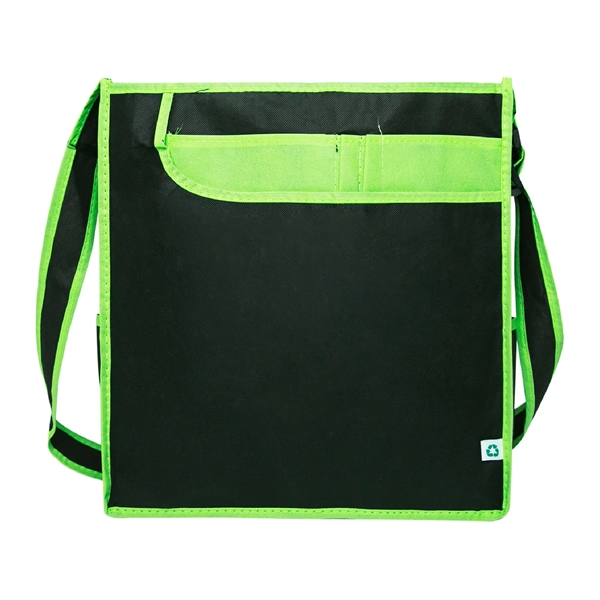 Non-woven adjustable shoulder tote with large front pocket, organizer interior pocket,... from ASI 39820 Opusline (Benmex) / Opus Line