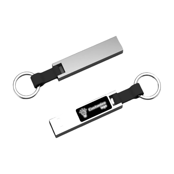 LED light up USB flash drive with keyring plus laser engraving... from ASI 37218 Athena Promo (tm)
