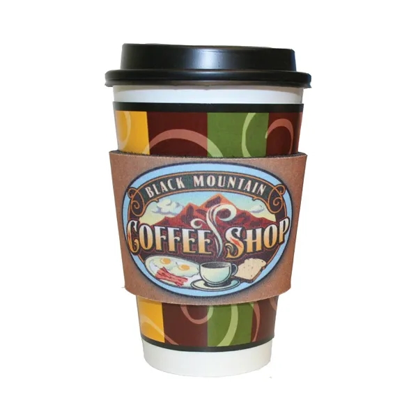 Premium Full Color Dye Sublimated Collapsible Foam Coffee Wrap Insulator.... from ASI 63009 J I T Manufacturing Inc / Just in Time JIT Promo
