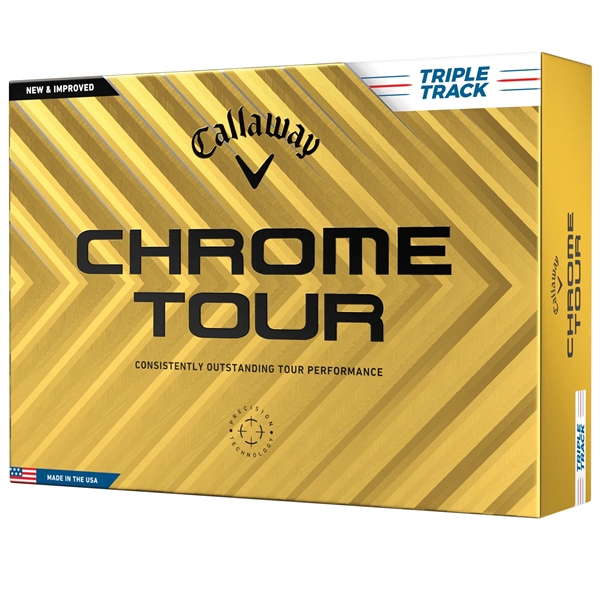 Callaway Chrome Tour Triple Track golf balls; Box contains 12 white... from ASI 38120 Ball Pro / Diversified Quality Kitchenware