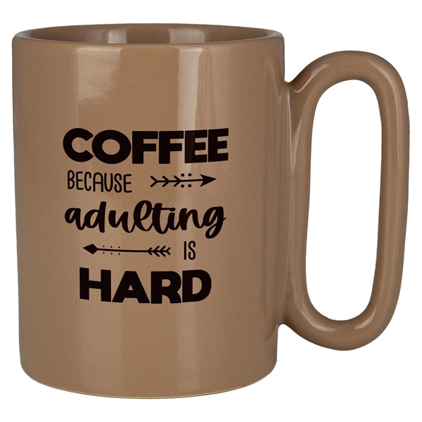 11 oz. ceramic mug with large handle.... from ASI 57653 Gold Bond