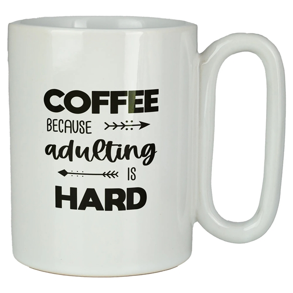 11 oz. ceramic mug with large handle.... from ASI 57653 Gold Bond