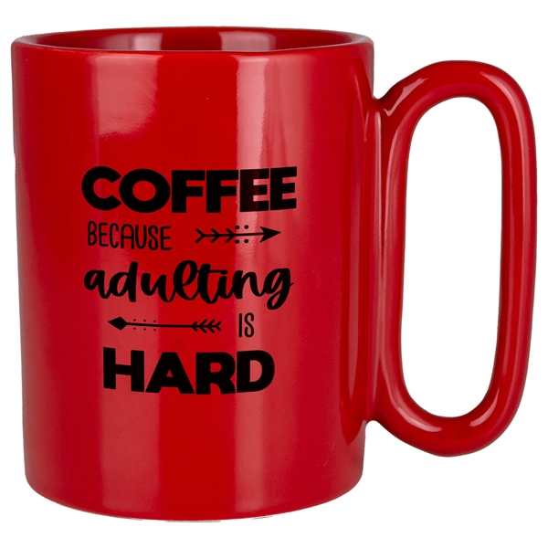 11 oz. ceramic mug with large handle.... from ASI 57653 Gold Bond