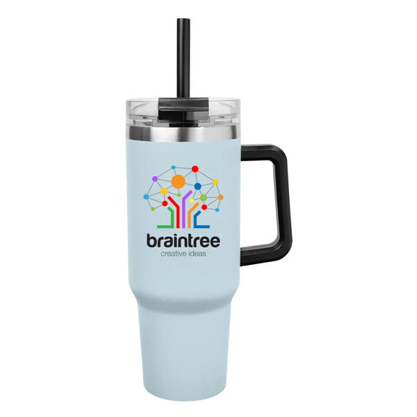 40 oz. stainless steel insulated tumbler with lid and straw.... from ASI 61125 Hit Promotional Products / Hit®