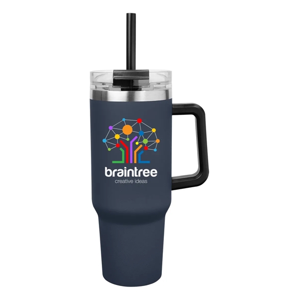 40 oz. stainless steel insulated tumbler with lid and straw.... from ASI 61125 Hit Promotional Products / Hit®
