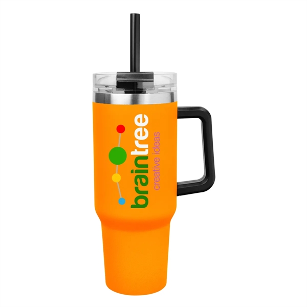 40 oz. stainless steel insulated tumbler with lid and straw.... from ASI 61125 Hit Promotional Products / Hit®