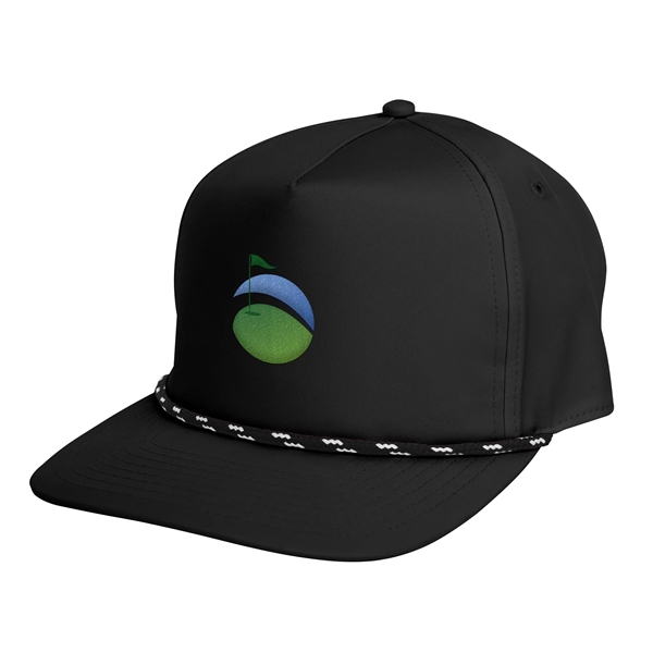 Cap with a 5-panel design, mid-profile, adjustable plastic snapback closure, structured... from ASI 61125 Hit Promotional Products / Hit®
