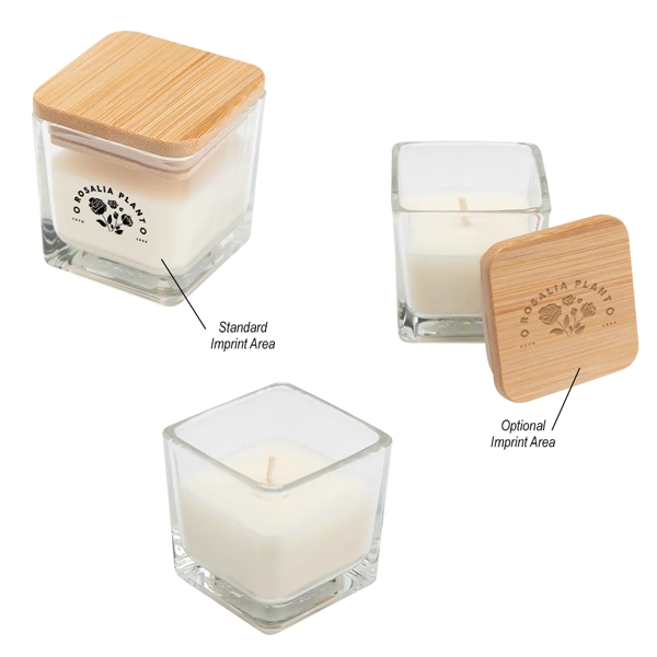 Single-wick, citrus scented soy wax candle in a soda lime glass... from ASI 61125 Hit Promotional Products / Hit®