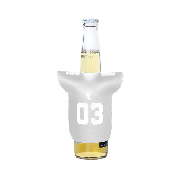 4.25" x 5" neoprene foam sport jersey-shaped sleeves with silkscreen imprint.... from ASI 30250 AZX Sport USA