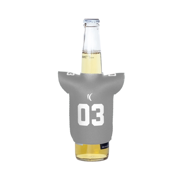 4.25" x 5" neoprene foam sport jersey-shaped sleeves with silkscreen imprint.... from ASI 30250 AZX Sport USA