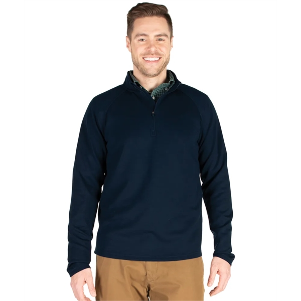 Men's 75/19/6 polyester, rayon and spandex Seaport quarter-zipper pullover sweatshirt.... from ASI 44620 Charles River Apparel