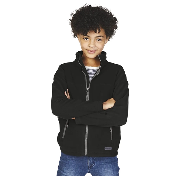 Youth 100% polyester fleece jacket with stand up collar, chin guard,... from ASI 44620 Charles River Apparel