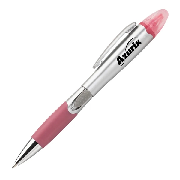 Plastic slide-action ballpoint pen and highlighter combo.... from ASI 84592 St Regis Group
