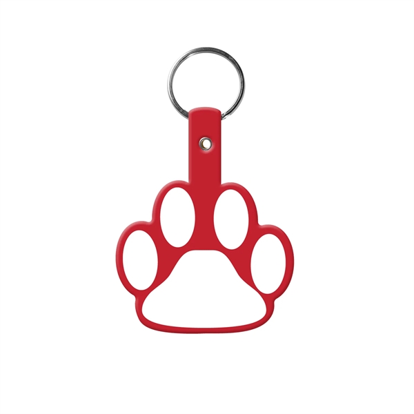 Durable Paw Shaped Key Tag, 1-7/8" H x 2-1/4" W, includes... from ASI 92980 WOV-IN® / Promopet