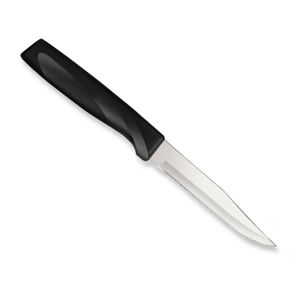 The blade size of this Serrated Steak Knife is 3 7/8"... from ASI 35560 American Made Cutlery / American Made Cutlery